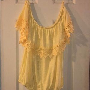 Yellow off the shoulder top